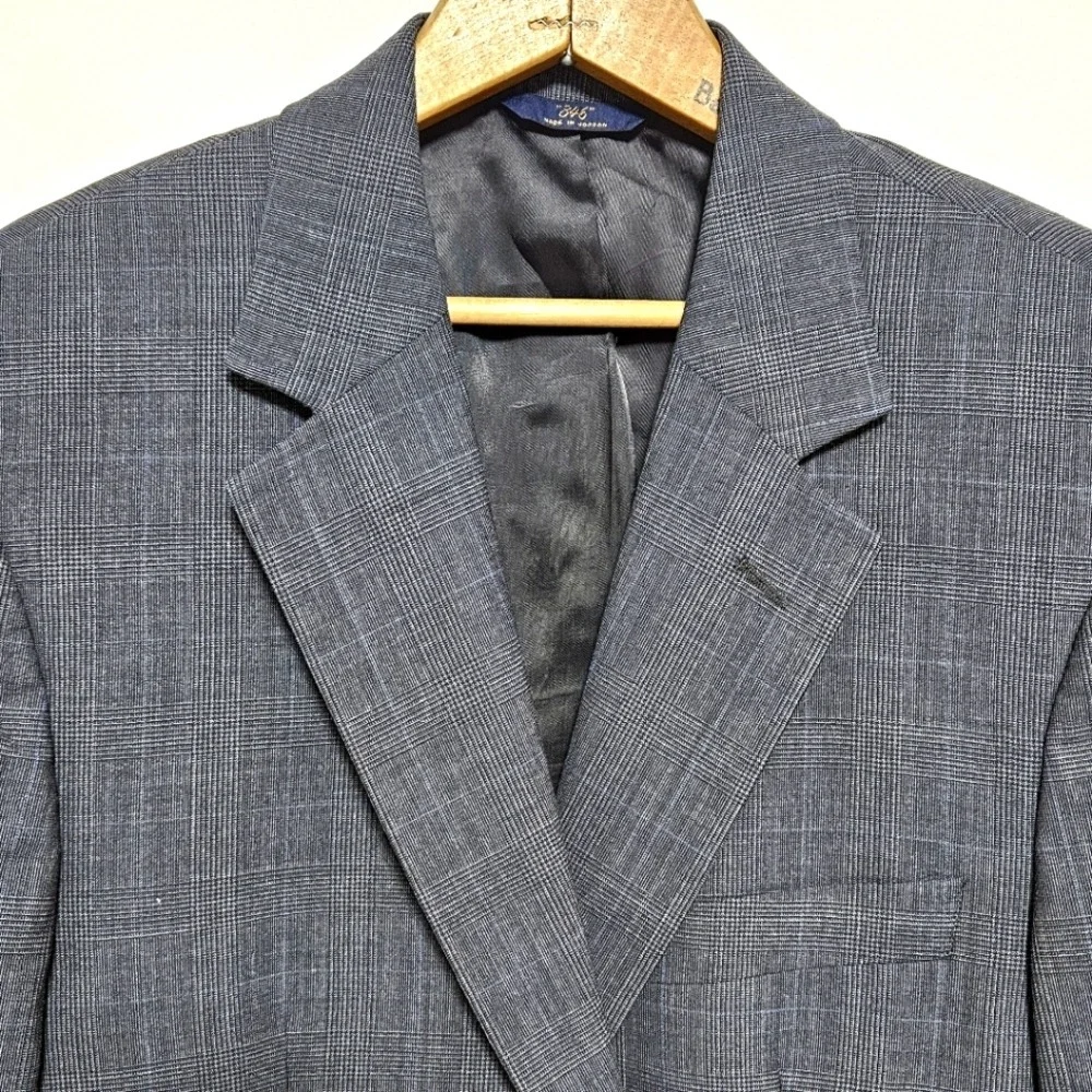 Brooks‎ Brothers Mens 346 Wool Stretch Blazer Sportcoat Wedding Gray Blue 41R